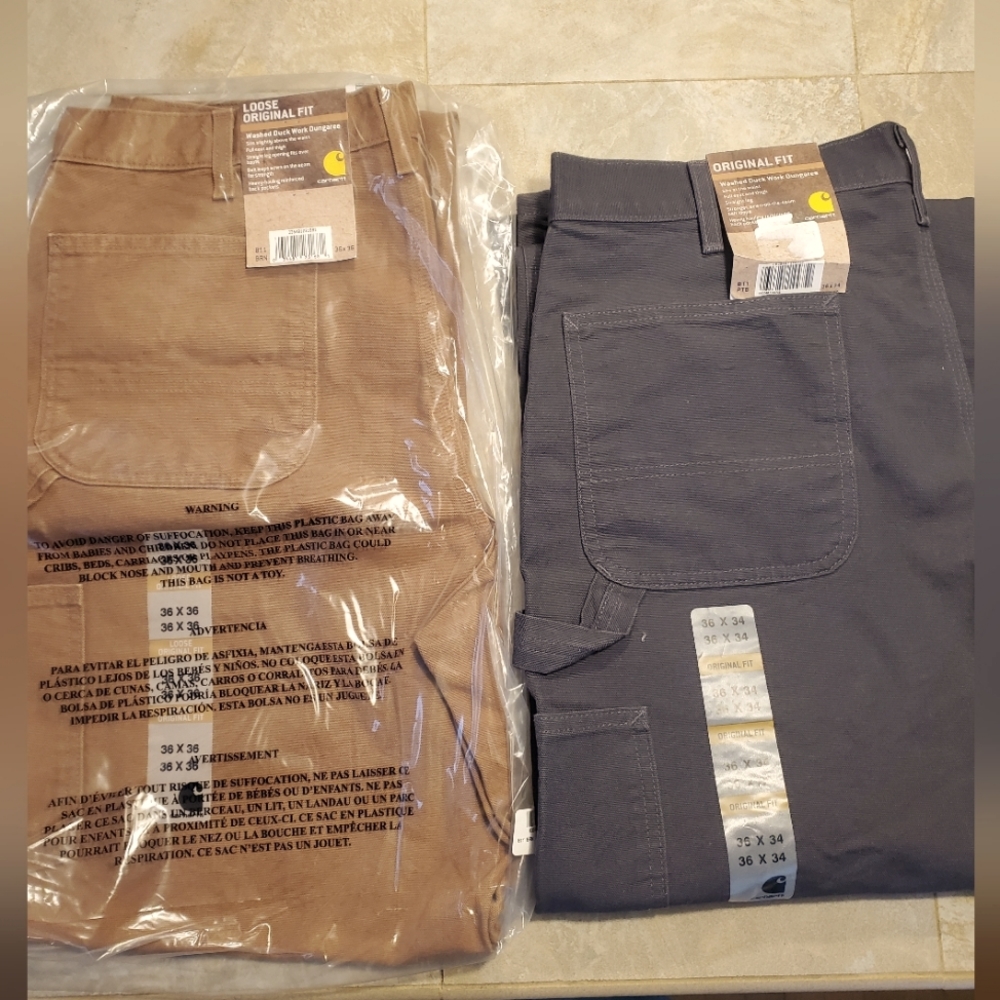 2 NEW pairs of men's Carhartt pants